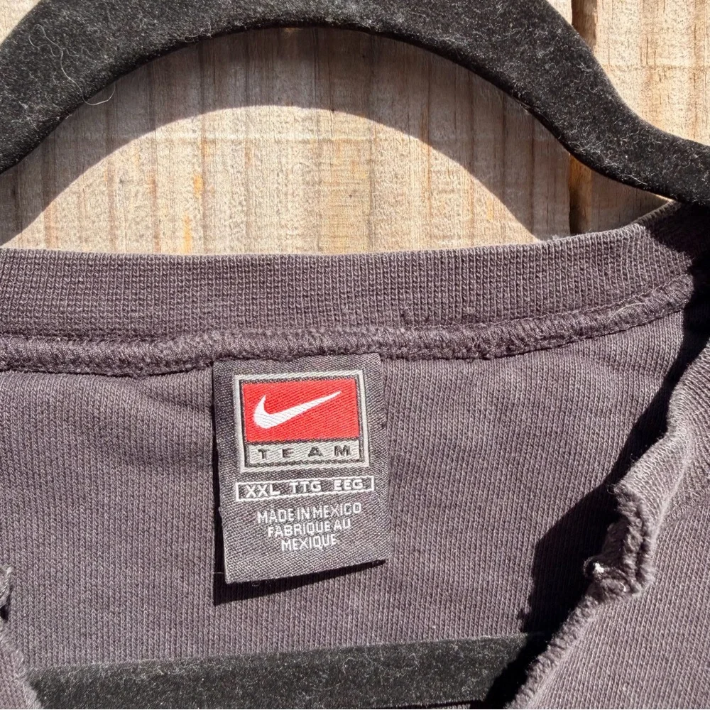 Vintage Nike Men's Charcoal Crewneck Sweatshirt Size 2X